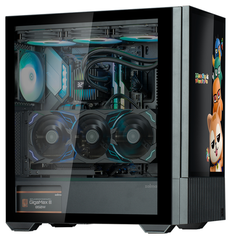 CAJA ZALMAN Z10 DS ATX 1 XVENT 140MM 2XUSB 3.0 NEGRO S/N FUENTE - detalle