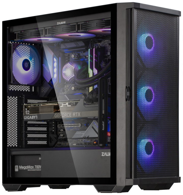 CAJA ZALMAN Z10 PLUS ATX MID-TOWER 140MM ARGB 3X VENT - detalle