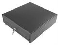 CAJON PORTAMONEDAS MUSTEK 410X415 MM 5 BILL/8 MON RJ12 MICROSWITCH NEGRO