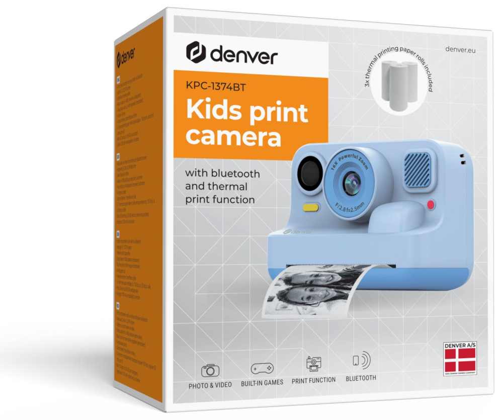 CAMARA DE IMPRESION DENVER KPC-1374BTBU AZUL TERMICA PAPEL PP-40 - detalle