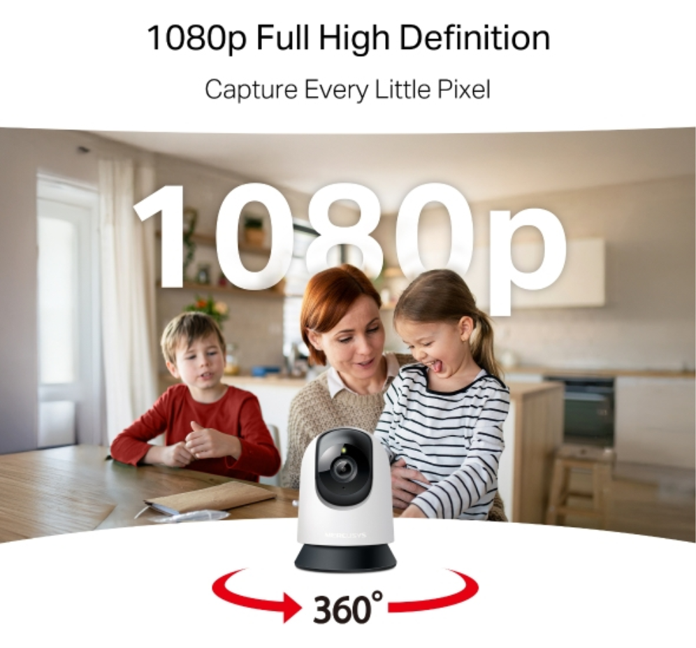 CAMARA MERCUSY MC200 WIFI PAN/TILT HOME SECURITY - detalle