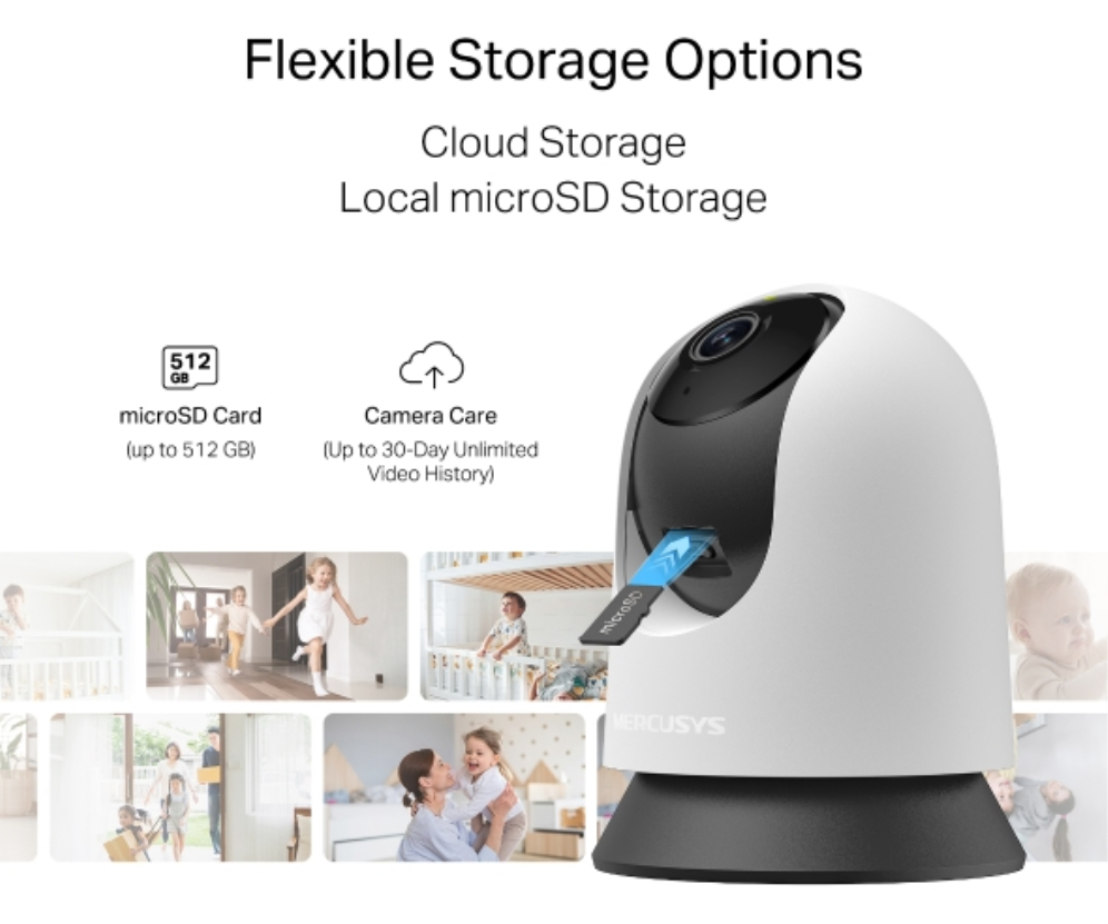 CAMARA MERCUSY MC200 WIFI PAN/TILT HOME SECURITY - detalle