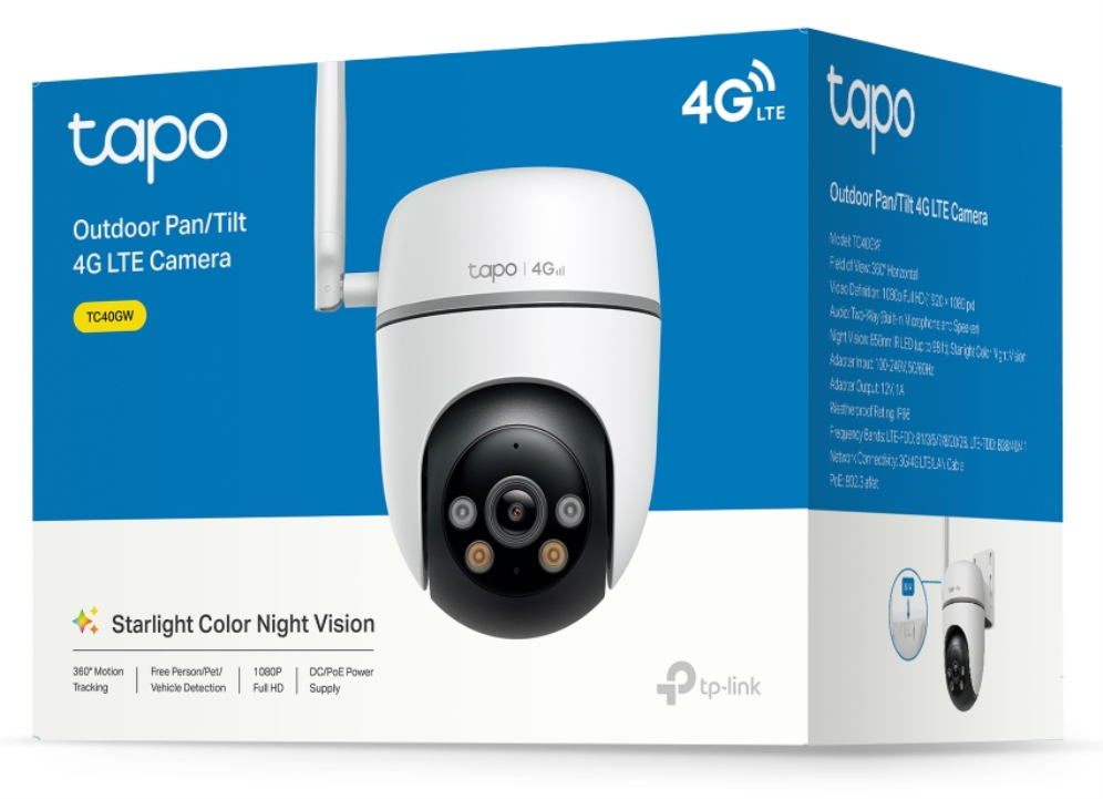 CAMARA TAPO TP-LINK TC40GW OUTDOOR 4G LTE - detalle