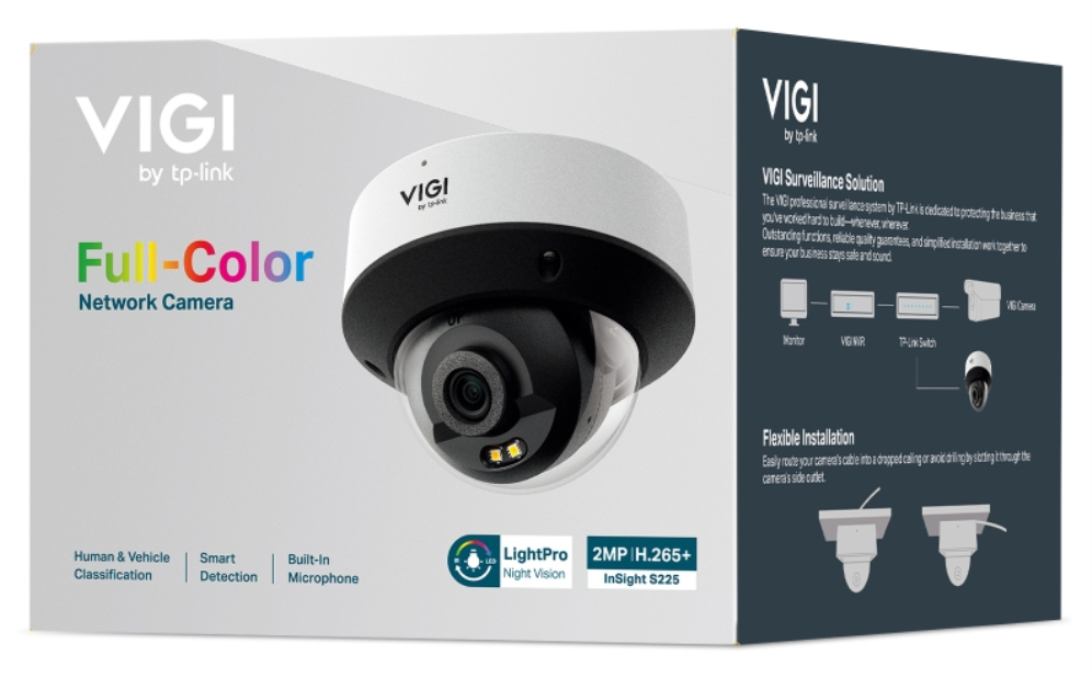 CAMARA VIGI INSIGHT TP-LINK DOME INSIGHT S225 2.8MM 2MP - detalle