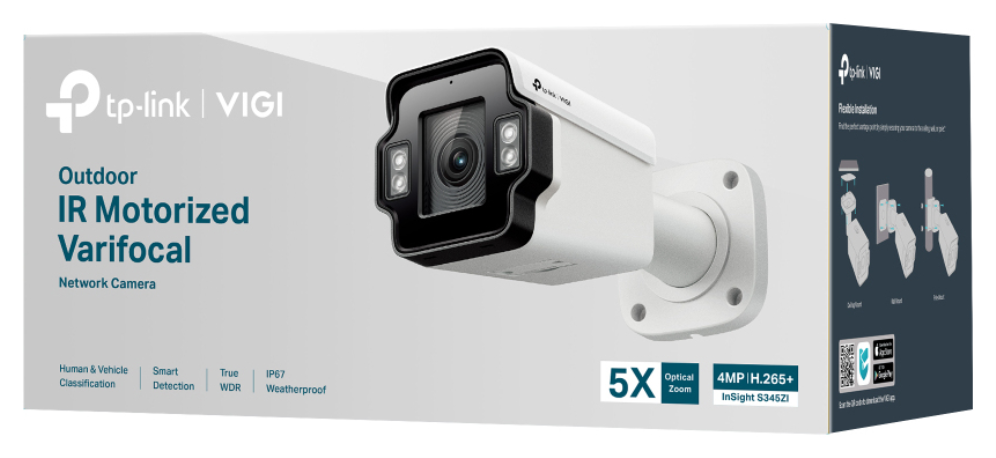 CAMARA VIGI INSIGHT TP-LINK MOTORIZED VARIFOCAL BULLET INSIGHT S345ZI 4MP - detalle