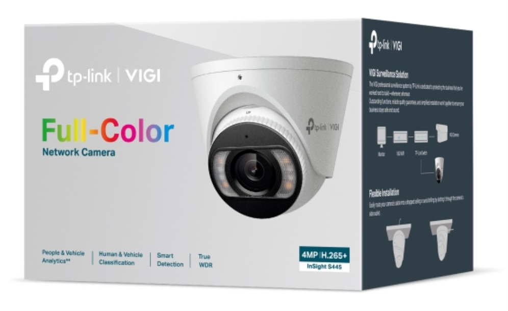 CAMARA VIGI TP-LINK TURRET 4MP COLORPRO - detalle