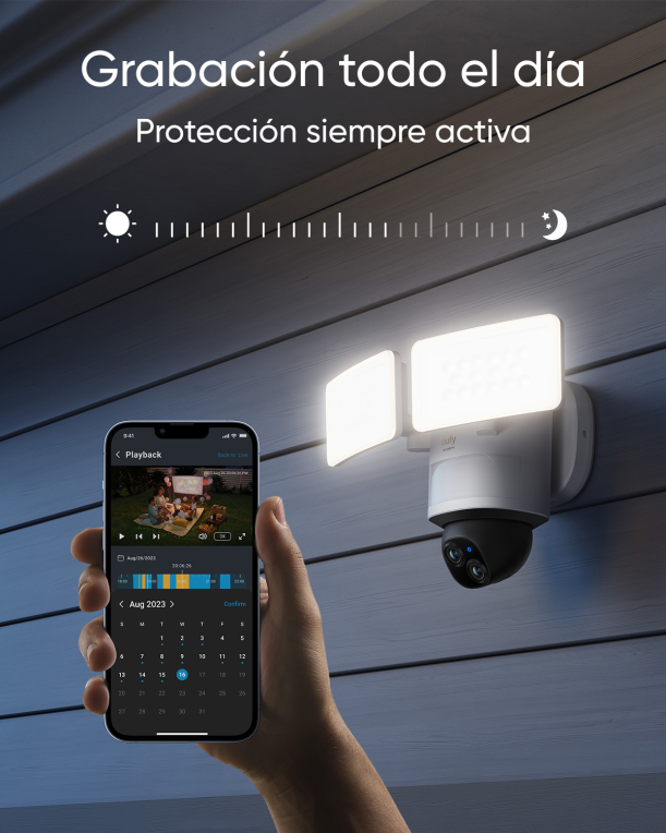 CAMARA VIGILANCIA EUFY FLOODLIGHT CAM E340 - detalle
