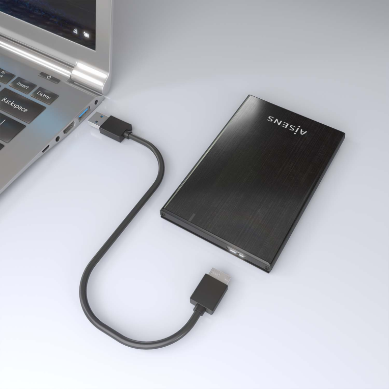 CARCASA HDD AISENS ASE-2528B 2.5" NEGRA - detalle