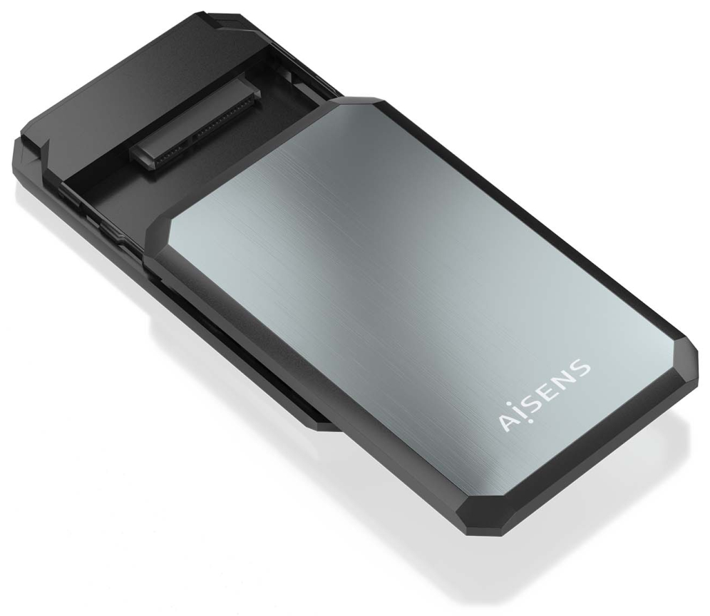 CARCASA HDD AISENS ASE-2529B 2.5" NEGRA-GRIS - detalle