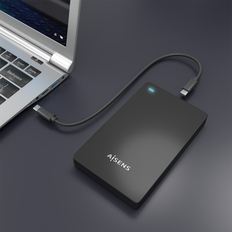 CARCASA HDD AISENS ASE-2542B 2.5" NEGRA - detalle