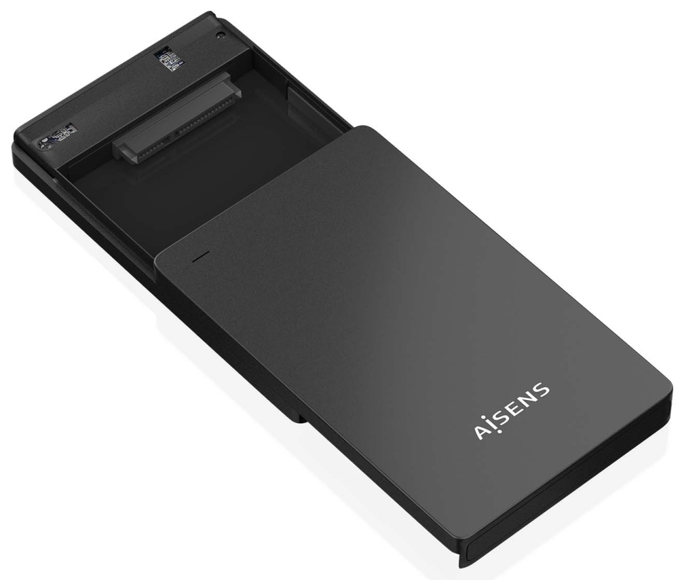 CARCASA HDD AISENS ASE-2542B 2.5" NEGRA - detalle