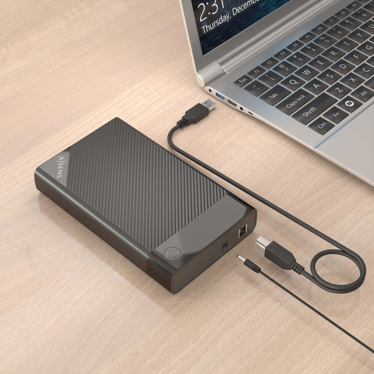 CARCASA HDD AISENS ASE-3529B 3.5" NEGRA - detalle