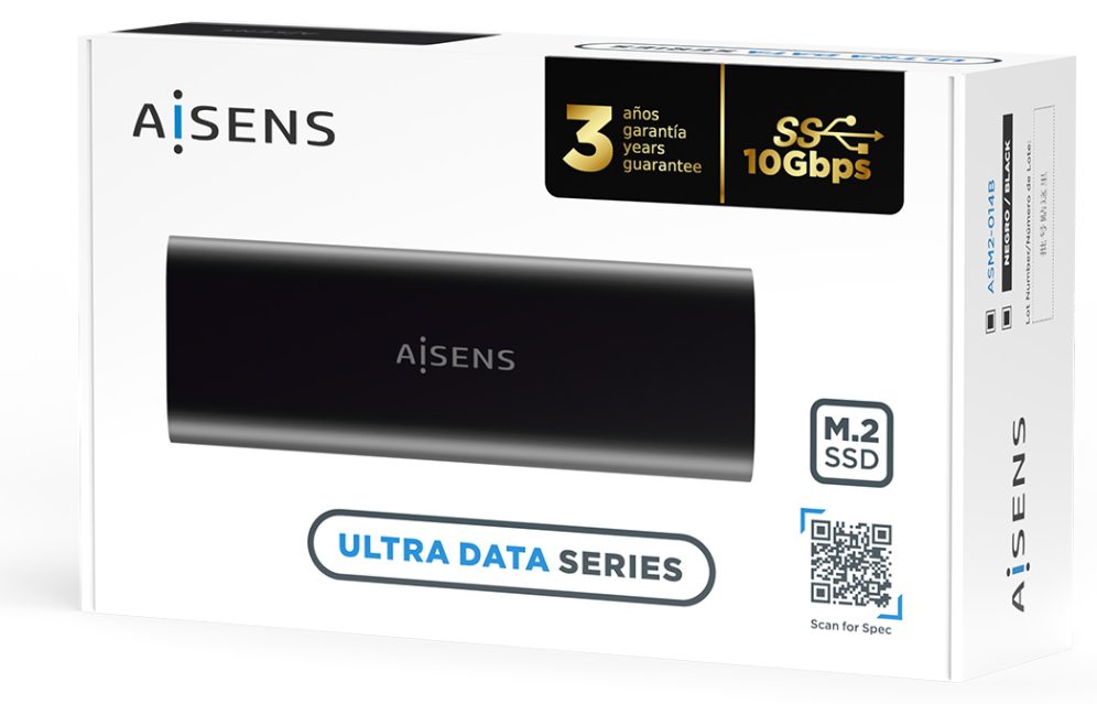 CARCASA HDD AISENS ASM2-014B M.2 NEGRA - detalle