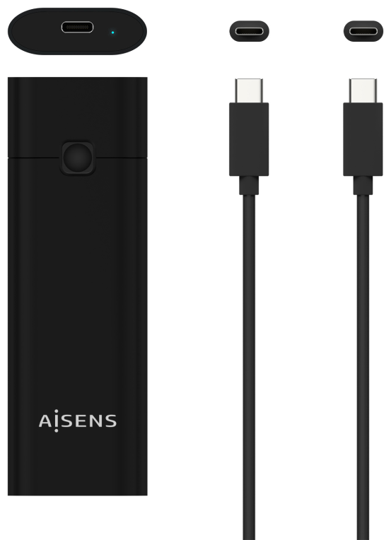 CARCASA HDD AISENS ASM2-020B M.2 NEGRA - detalle