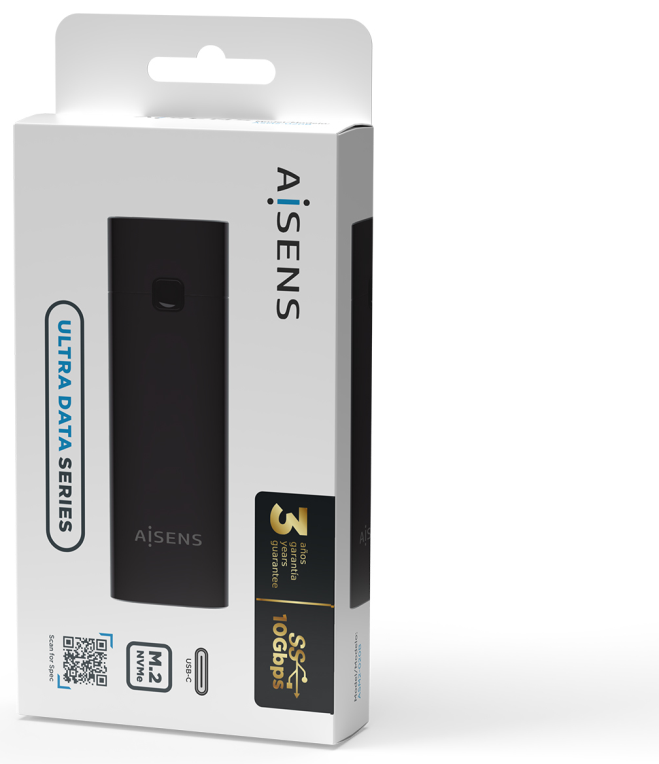 CARCASA HDD AISENS ASM2-020B M.2 NEGRA - detalle