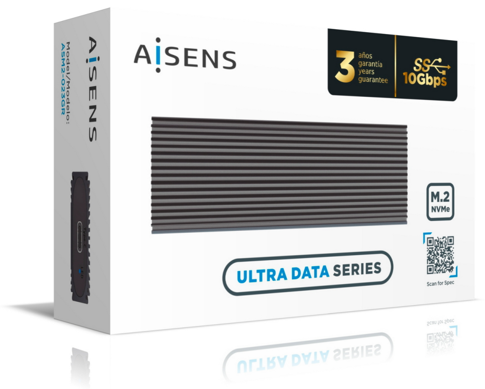CARCASA HDD AISENS ASM2-023GR M.2 GRIS - detalle