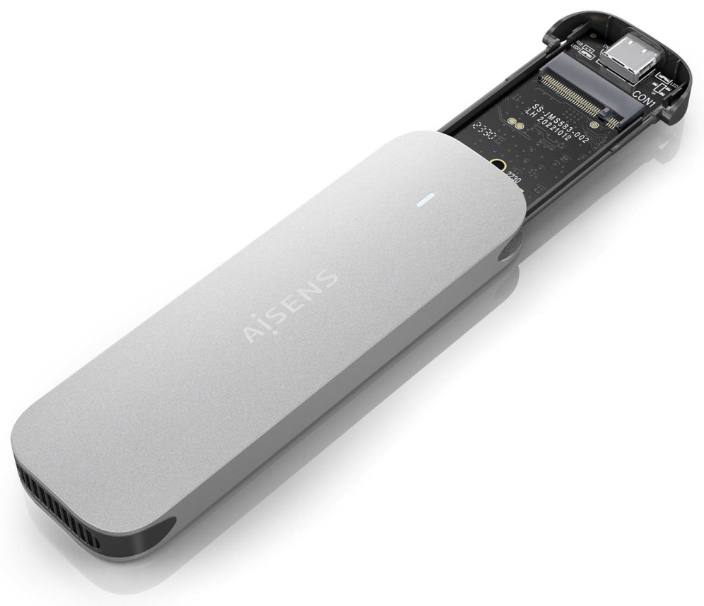 CARCASA HDD AISENS ASM2-025SL M.2 PLATA - detalle