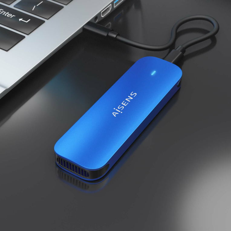 CARCASA HDD AISENS ASM2-026BLU M.2 AZUL - detalle