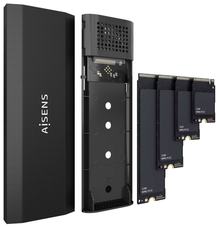 CARCASA HDD AISENS ASM2-028B M.2 NEGRA - detalle