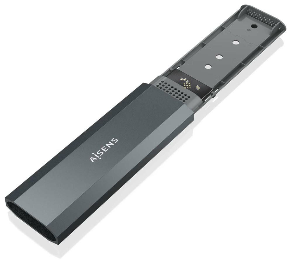CARCASA HDD AISENS ASM2-029GR M.2 GRIS - detalle
