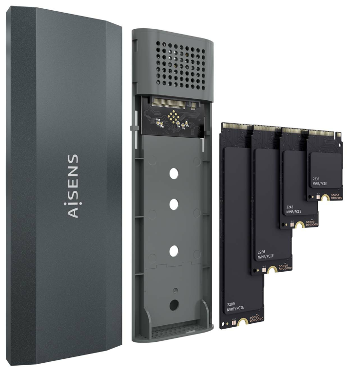 CARCASA HDD AISENS ASM2-029GR M.2 GRIS - detalle
