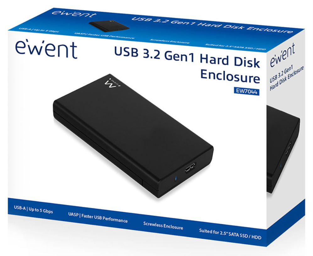 CARCASA HDD EWENT EW7044 2.5" NEGRA - detalle