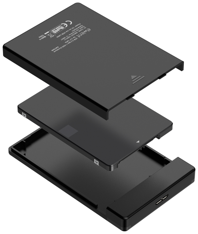 CARCASA HDD EWENT EW7049 2.5" NEGRA - detalle