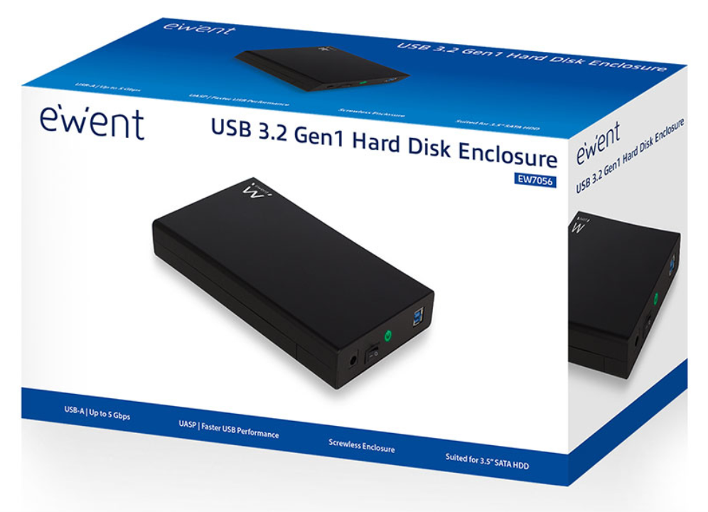 CARCASA HDD EWENT SATA III DE 3,5" SIN TORNILLOS - detalle