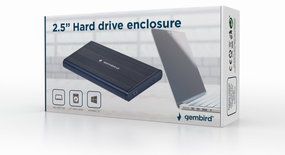 CARCASA HDD GEMBIRD EE2-U2S-5 2,5" NEGRO - detalle