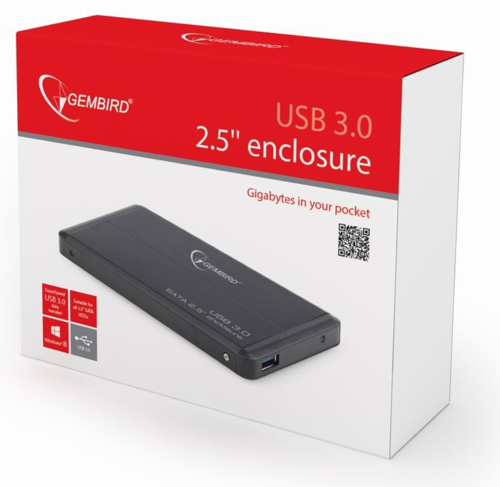 CARCASA HDD GEMBIRD EE2-U3S-2 2,5" NEGRO - detalle