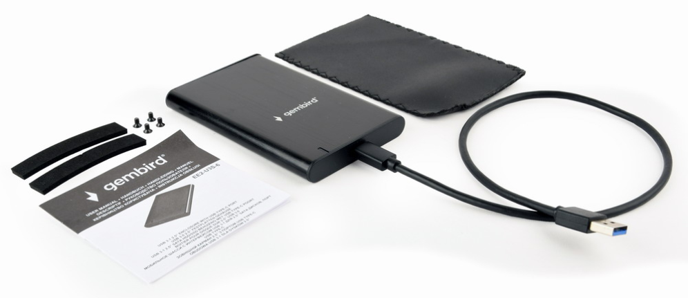 CARCASA HDD GEMBIRD EE2-U3S-6 3.1 NEGRO ALUMINIO - detalle