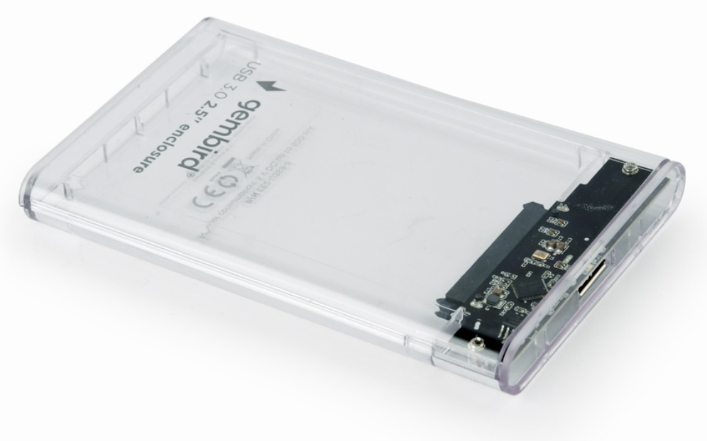 CARCASA HDD GEMBIRD EE2-U3S9-6 2,5" TRANSPARENTE - detalle