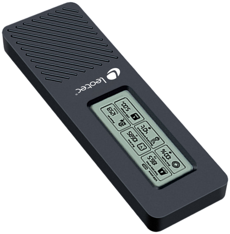CARCASA HDD LEOTEC M.2 NVME CON PANEL LCD - detalle