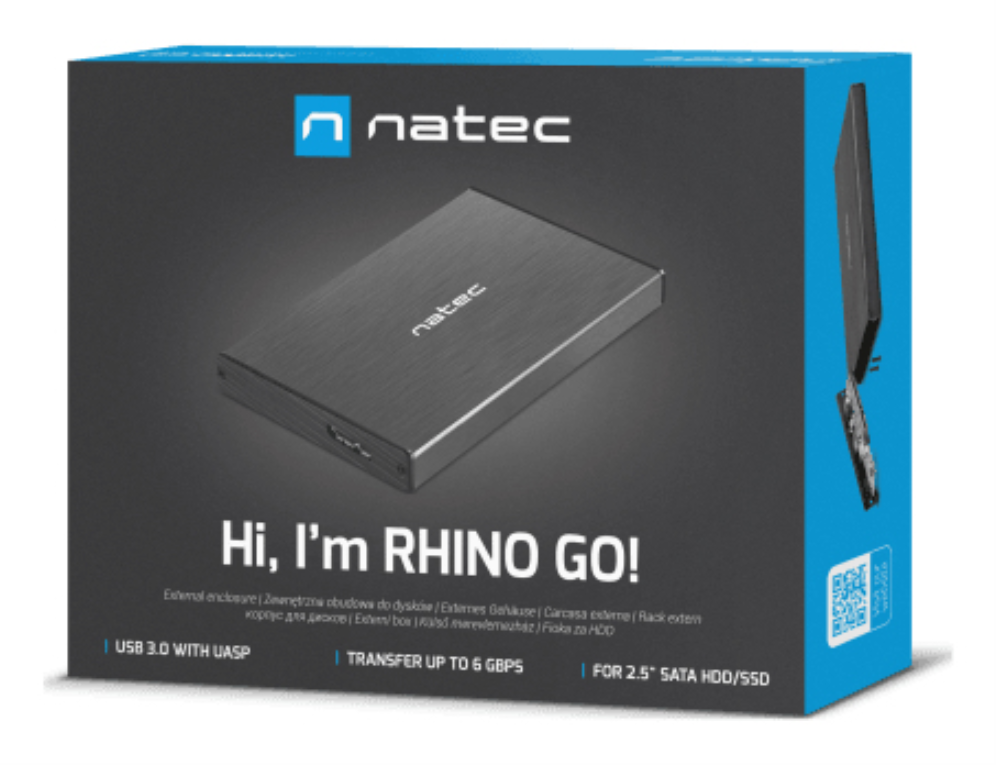 CARCASA HDD NATEC RHINO GO NKZ-0941 2,5" NEGRA - detalle