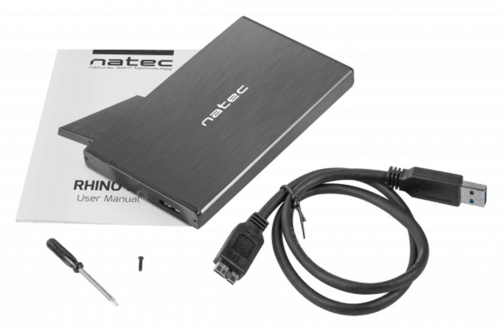 CARCASA HDD NATEC RHINO GO NKZ-0941 2,5" NEGRA - detalle