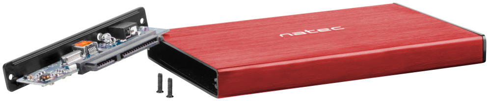 CARCASA HDD NATEC RHINO GO NKZ-1279 2,5" ROJA - detalle