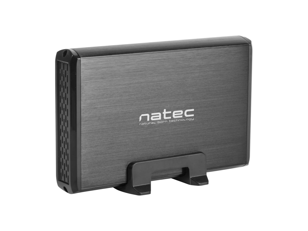 Carcasa para disco duro externo NATEC NKZ-0448, carcasa negra para disco duro (HDD) de 3,5"