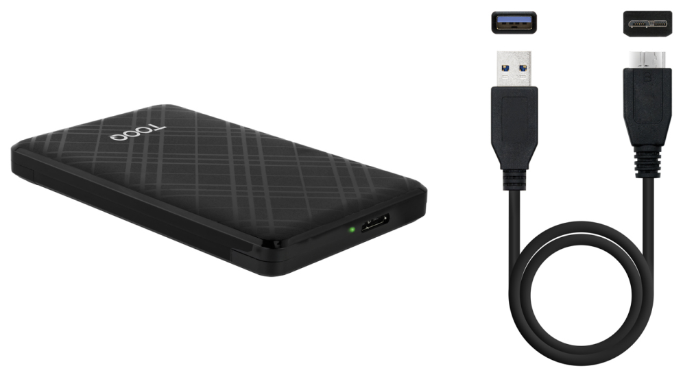 CARCASA HDD TOOQ TQE-2500B 2,5" NEGRA - detalle