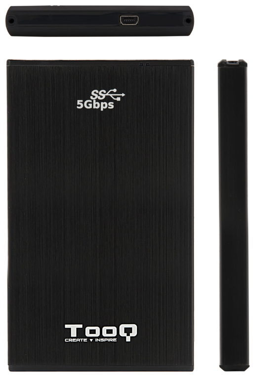 CARCASA HDD TOOQ TQE-2522B 2,5" 9,5 MM SATA USB 3.0 NEGRA - detalle