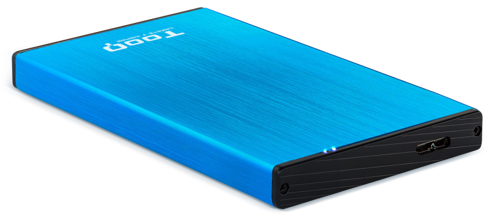 CARCASA HDD TOOQ TQE-2527BL 2,5" 9,5 MM SATA USB 3.0/3.1 AZUL - detalle