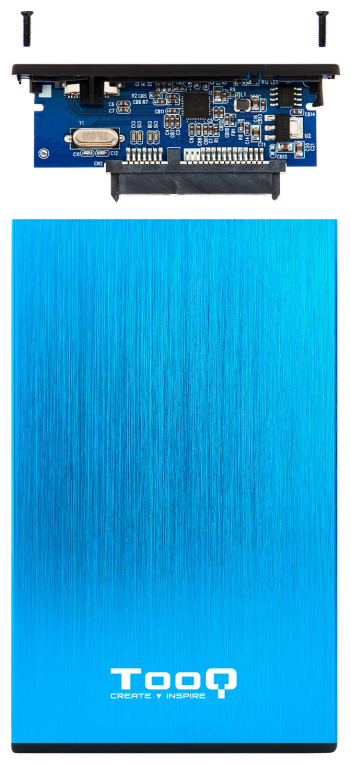 CARCASA HDD TOOQ TQE-2527BL 2,5" 9,5 MM SATA USB 3.0/3.1 AZUL - detalle