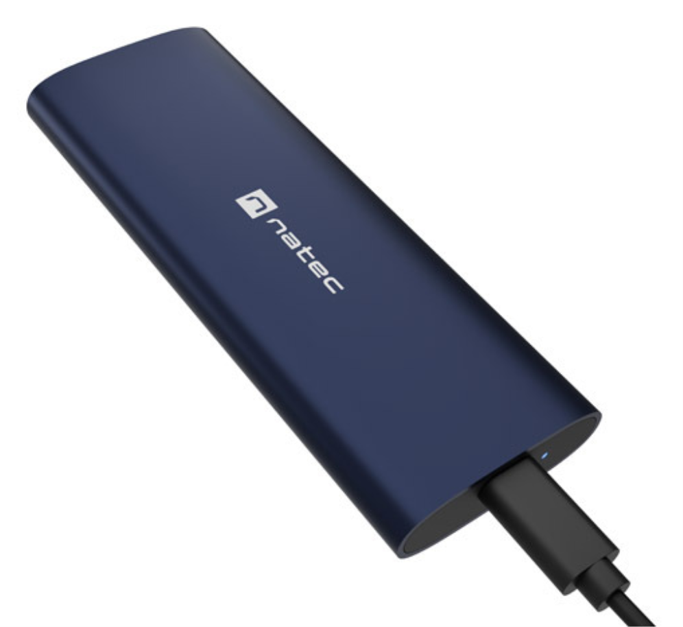 CARCASA SSD NATEC RHINO M.2 NVME LITE USB-C 3.2 GEN 2 ACERO NAVAL - detalle