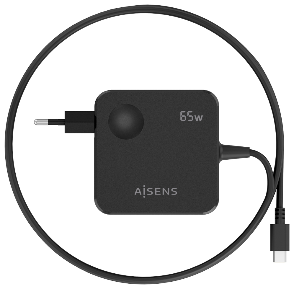 CARGADOR AISENS 65W PD3.0 1XUSB-C 1.5M NEGRO - detalle