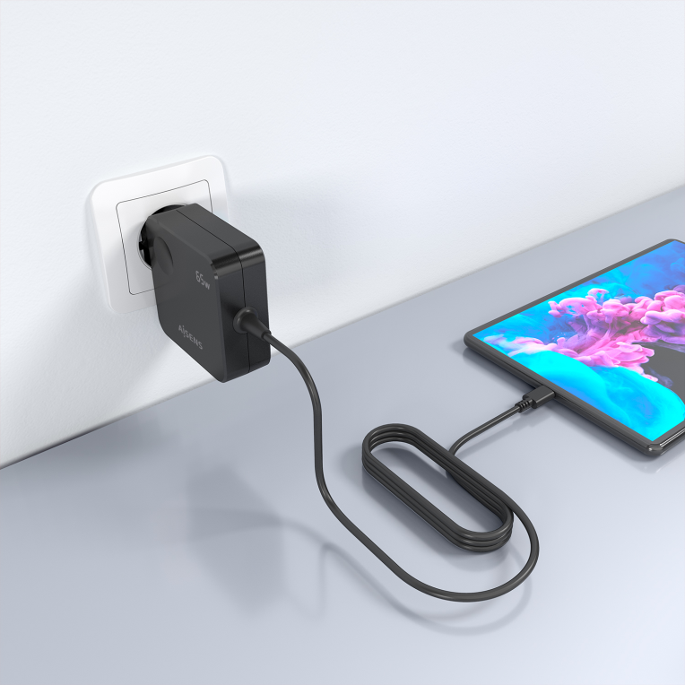 CARGADOR AISENS 65W PD3.0 1XUSB-C 1.5M NEGRO - detalle