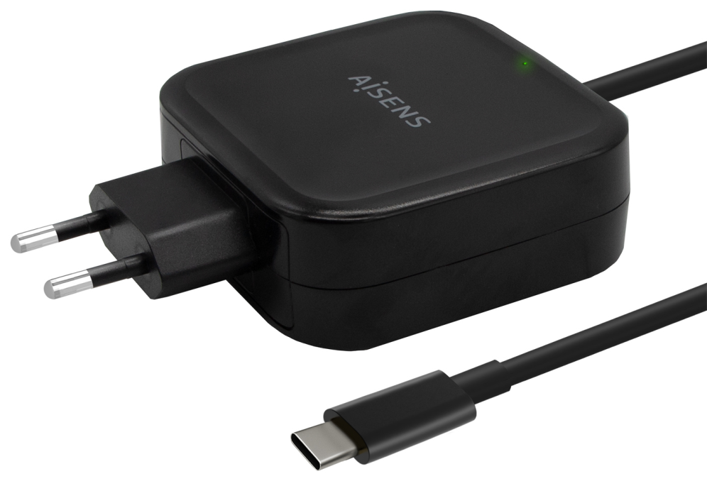 CARGADOR AISENS 65W PD3.0 QC3.0 1XUSB-C 1.2M NEGRO - detalle