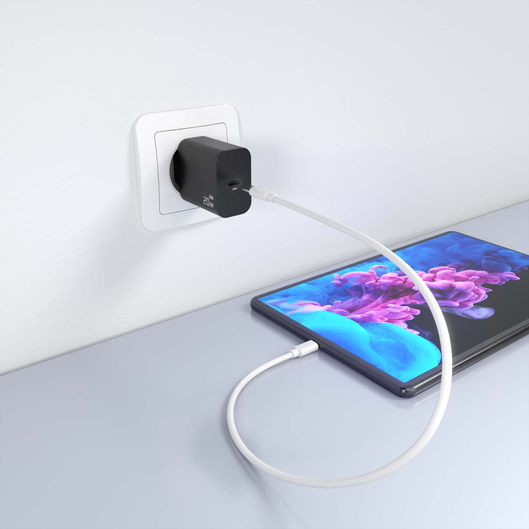 CARGADOR AISENS GAN 20W 1XUSB-C PD3.0 NEGRO - detalle