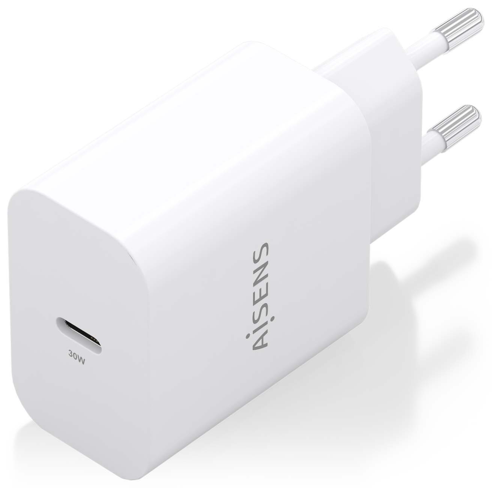 CARGADOR AISENS GAN 30W 1XUSB-C PD3.0 BLANCO - detalle