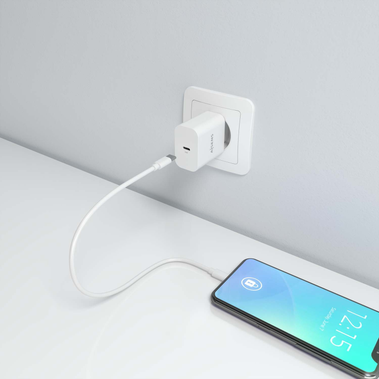 CARGADOR AISENS GAN 30W 1XUSB-C PD3.0 BLANCO - detalle
