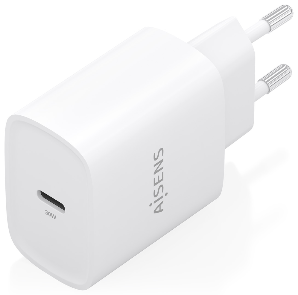 CARGADOR AISENS GAN 30W 1XUSB-C PD3.0 BLANCO - detalle