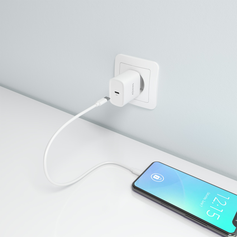 CARGADOR AISENS GAN 30W 1XUSB-C PD3.0 BLANCO - detalle